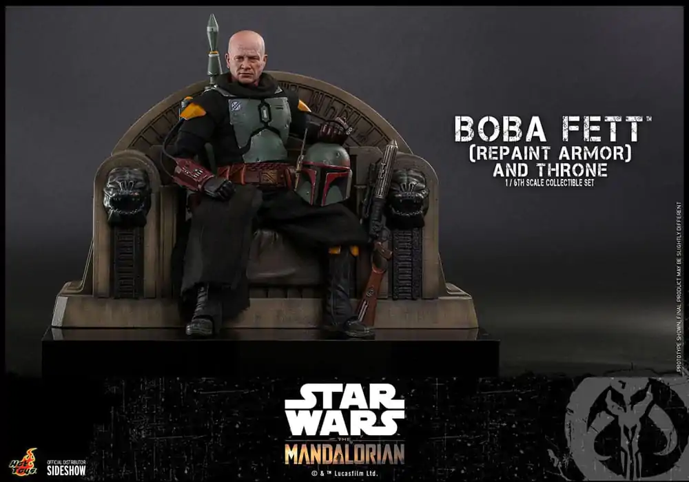 Star Wars: The Mandalorian Akcijska Figura 1/6 Boba Fett Repaint Armor and Throne Special Edition 30 cm fotografija izdelka