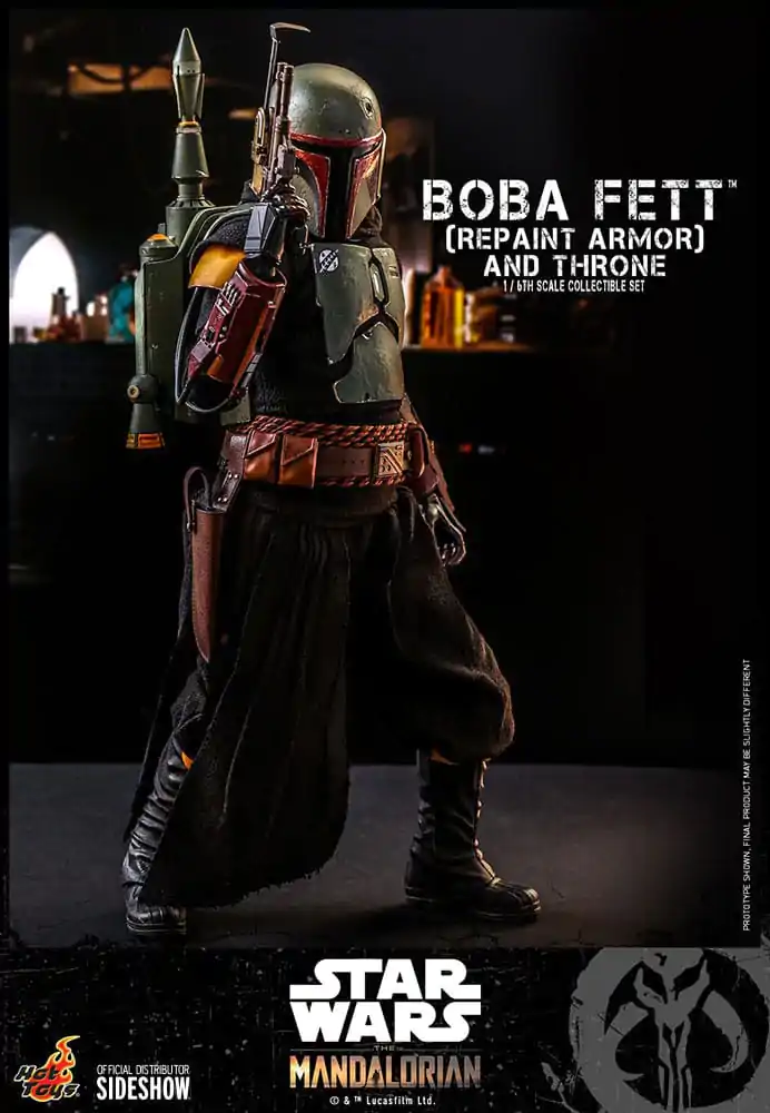 Star Wars: The Mandalorian Akcijska Figura 1/6 Boba Fett Repaint Armor and Throne Special Edition 30 cm fotografija izdelka