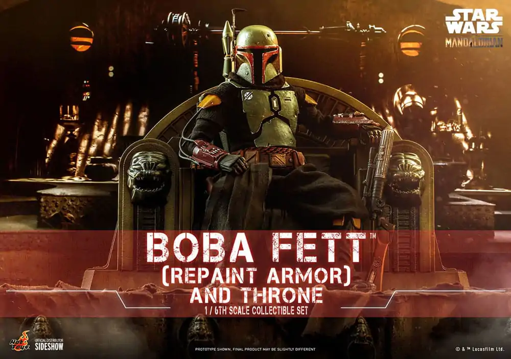 Star Wars: The Mandalorian Akcijska Figura 1/6 Boba Fett Repaint Armor and Throne Special Edition 30 cm fotografija izdelka
