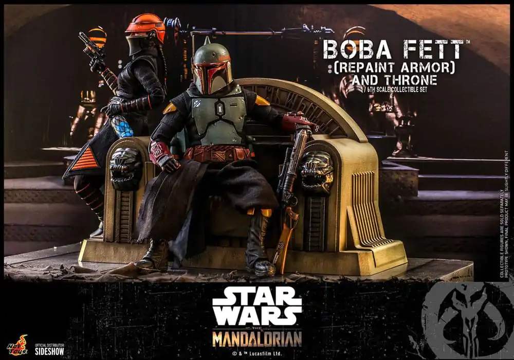 Star Wars: The Mandalorian Akcijska Figura 1/6 Boba Fett Repaint Armor and Throne Special Edition 30 cm fotografija izdelka