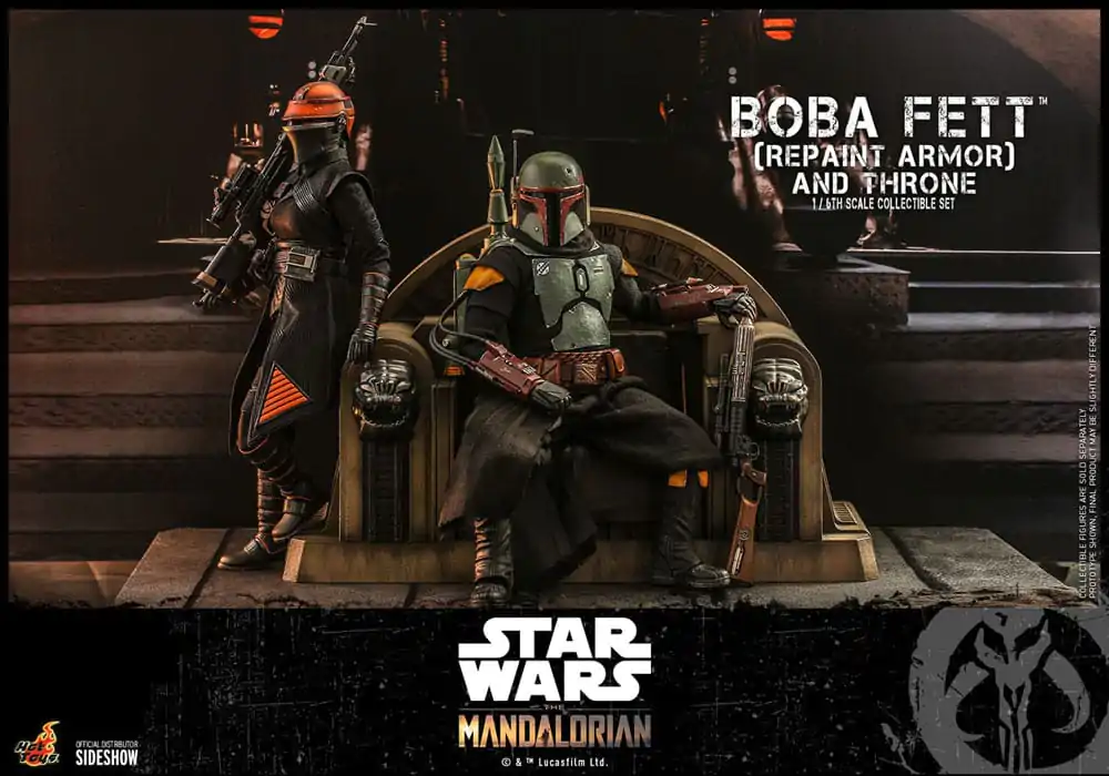 Star Wars: The Mandalorian Akcijska Figura 1/6 Boba Fett Repaint Armor and Throne Special Edition 30 cm fotografija izdelka