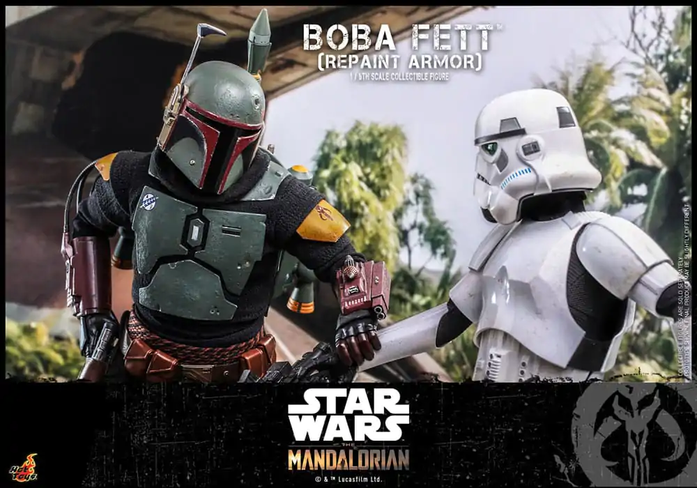 Star Wars: The Mandalorian Action Figure 1/6 Boba Fett Repaint Armor Special Edition 30 cm figurica fotografija izdelka