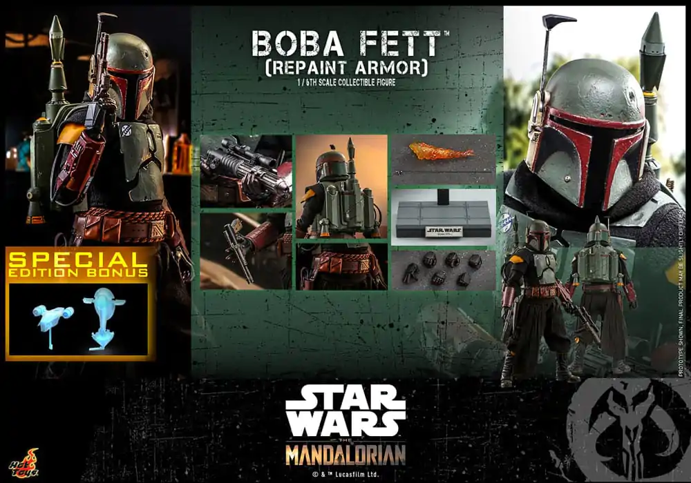 Star Wars: The Mandalorian Action Figure 1/6 Boba Fett Repaint Armor Special Edition 30 cm figurica fotografija izdelka