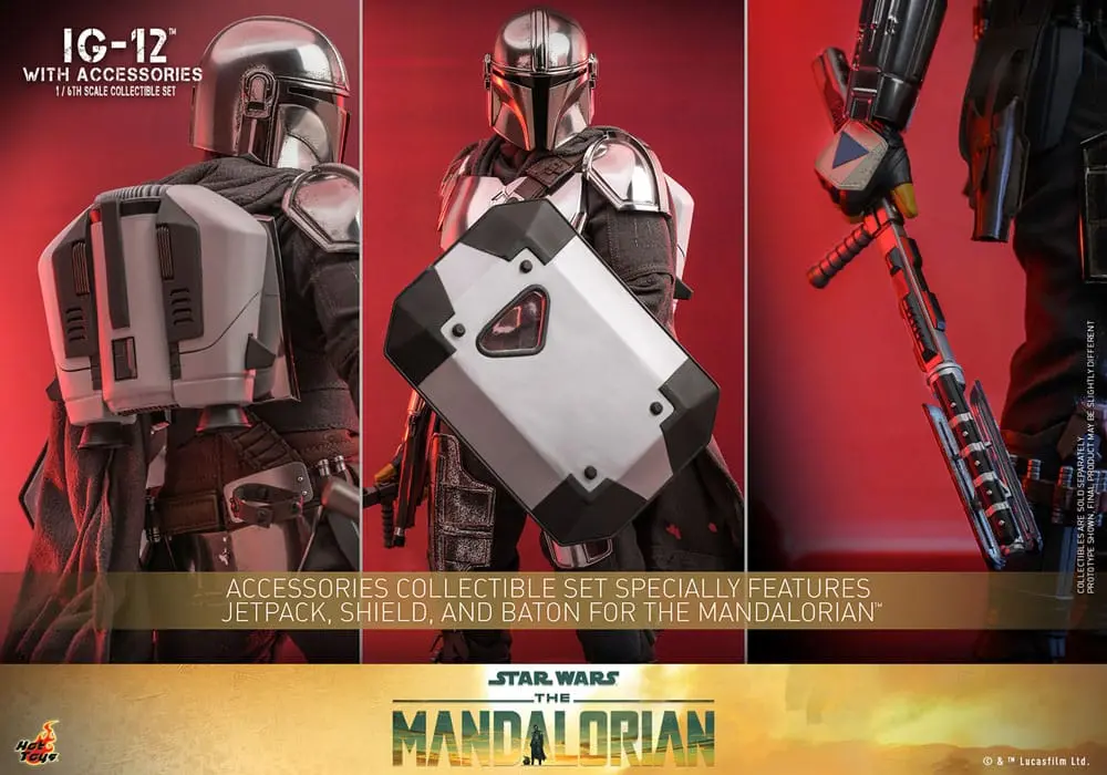 Star Wars: The Mandalorian akcijska figura 1/6 IG-12 z dodatki 36 cm fotografija izdelka