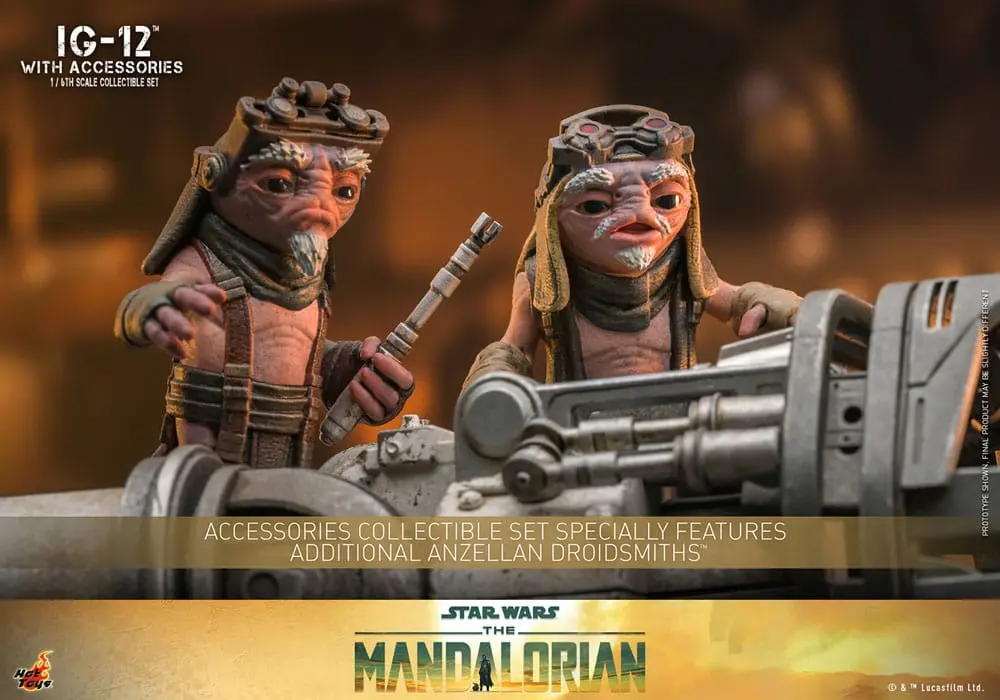 Star Wars: The Mandalorian akcijska figura 1/6 IG-12 z dodatki 36 cm fotografija izdelka