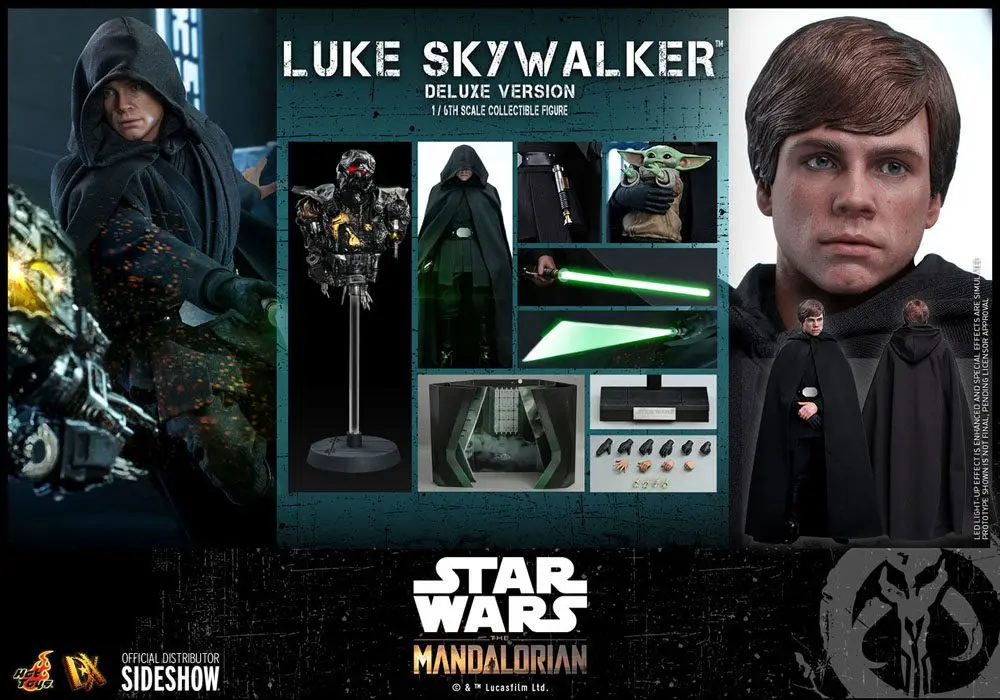 Star Wars The Mandalorian Akcijska Figura 1/6 Luke Skywalker (Deluxe Version) 30 cm fotografija izdelka