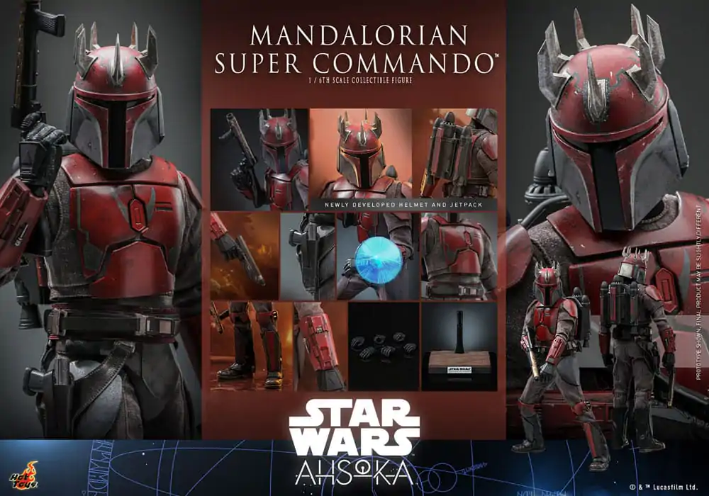 Star Wars: The Mandalorian Akcijska Figura 1/6 Mandalorian Super Commando 31 cm fotografija izdelka