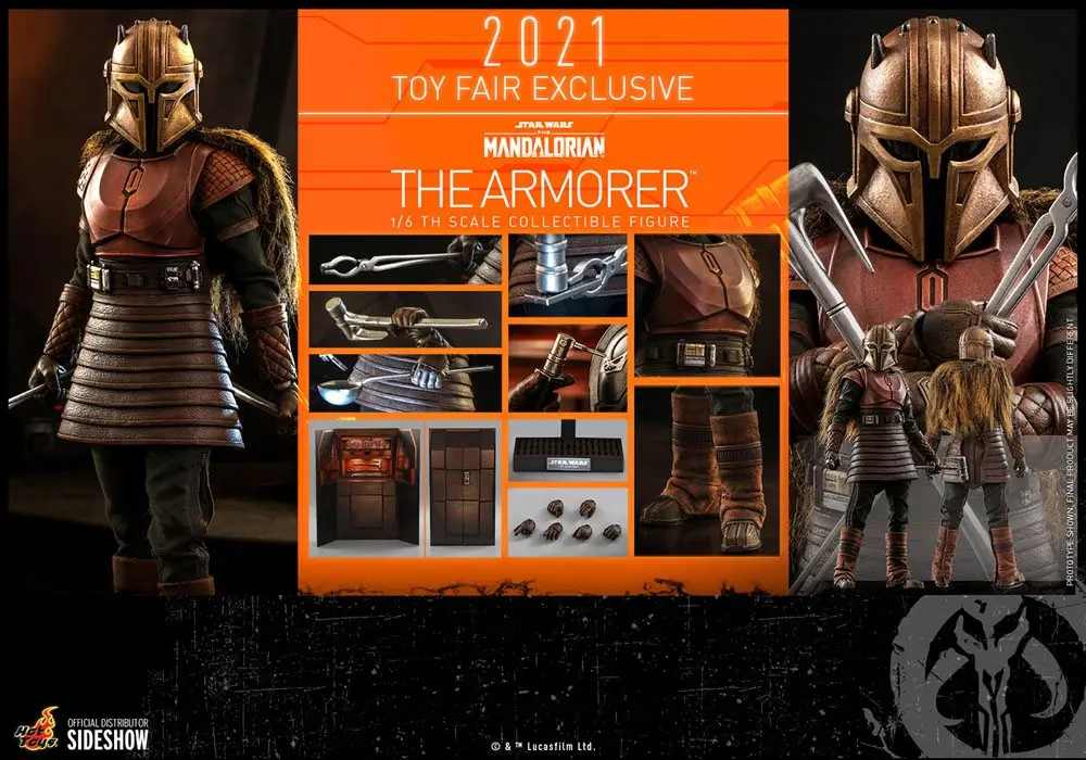 Star Wars The Mandalorian akcijska figura 1/6 The Armorer 2021 Toy Fair Exclusive 29 cm fotografija izdelka