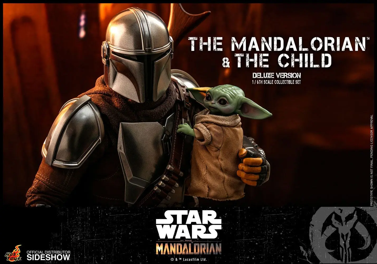 Star Wars The Mandalorian akcijska figura 2-paket 1/6 The Mandalorian & The Child Deluxe 30 cm fotografija izdelka