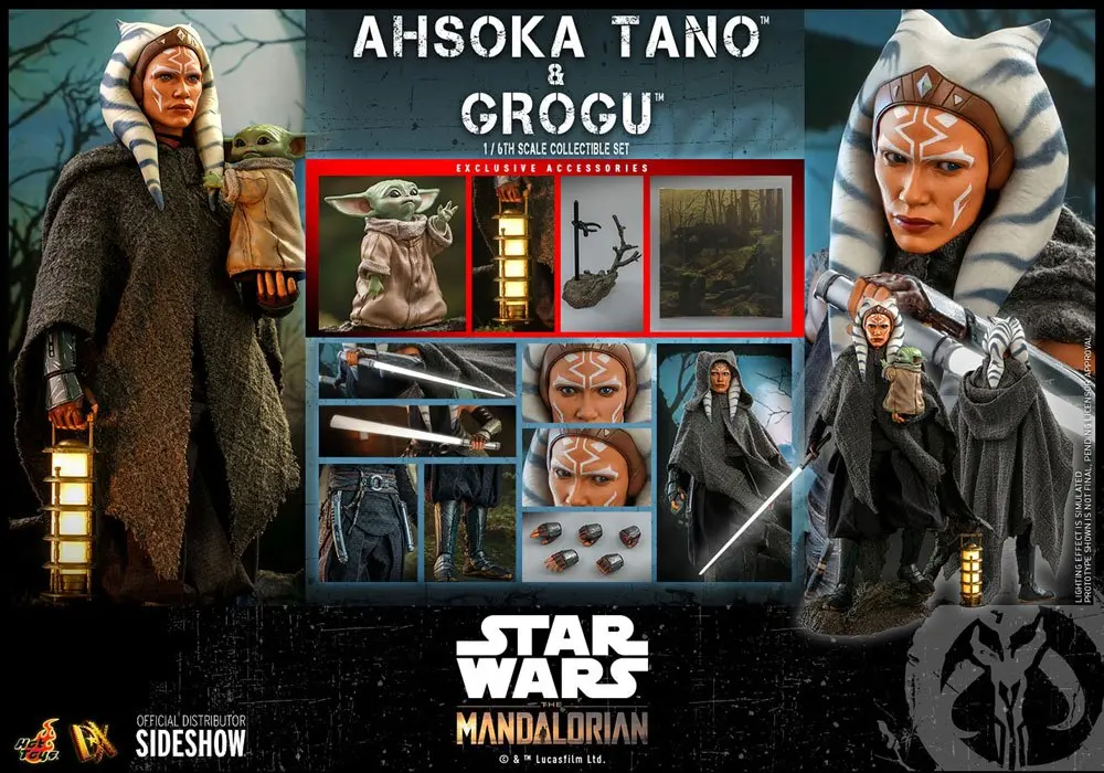 Star Wars The Mandalorian akcijska figura 2-pack 1/6 Ahsoka Tano & Grogu 29 cm fotografija izdelka