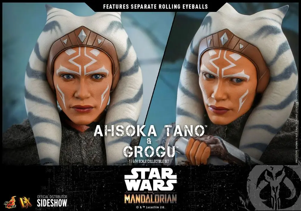 Star Wars The Mandalorian akcijska figura 2-pack 1/6 Ahsoka Tano & Grogu 29 cm fotografija izdelka