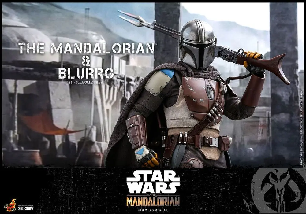 Star Wars The Mandalorian akcijska figura komplet 2 kosov 1/6 The Mandalorian & Blurrg 37 cm fotografija izdelka