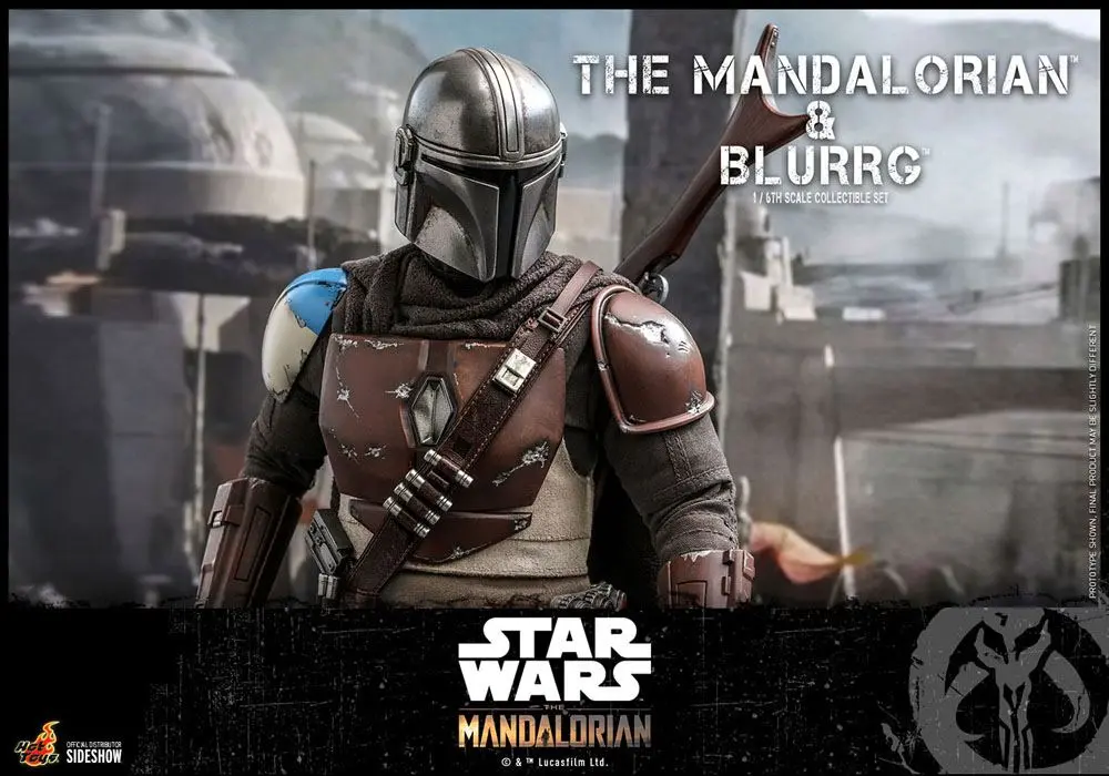 Star Wars The Mandalorian akcijska figura komplet 2 kosov 1/6 The Mandalorian & Blurrg 37 cm fotografija izdelka