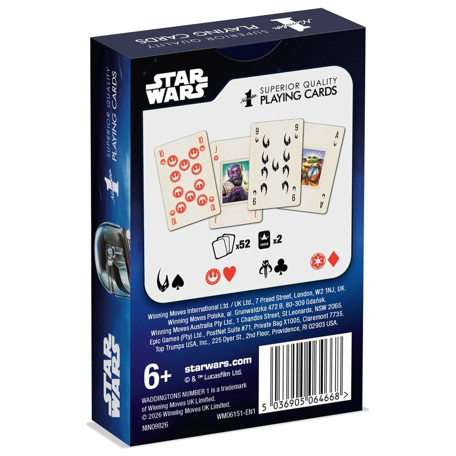 Star Wars igralne karte The Mandalorian and Grogu English Version fotografija izdelka