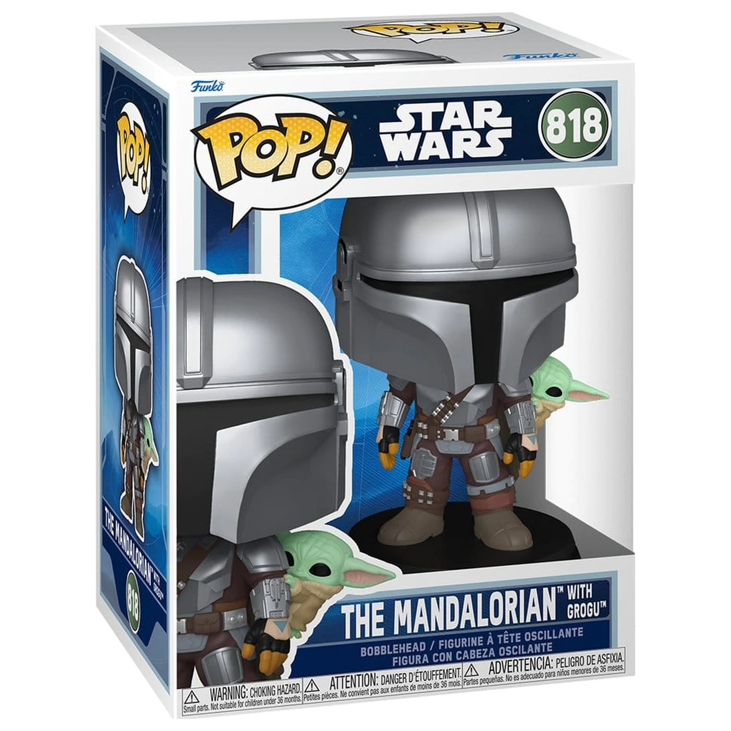 Star Wars: The Mandalorian and Grogu Funko POP! Vinyl Bobblehead figura The Mandalorian with Grogu 9 cm fotografija izdelka