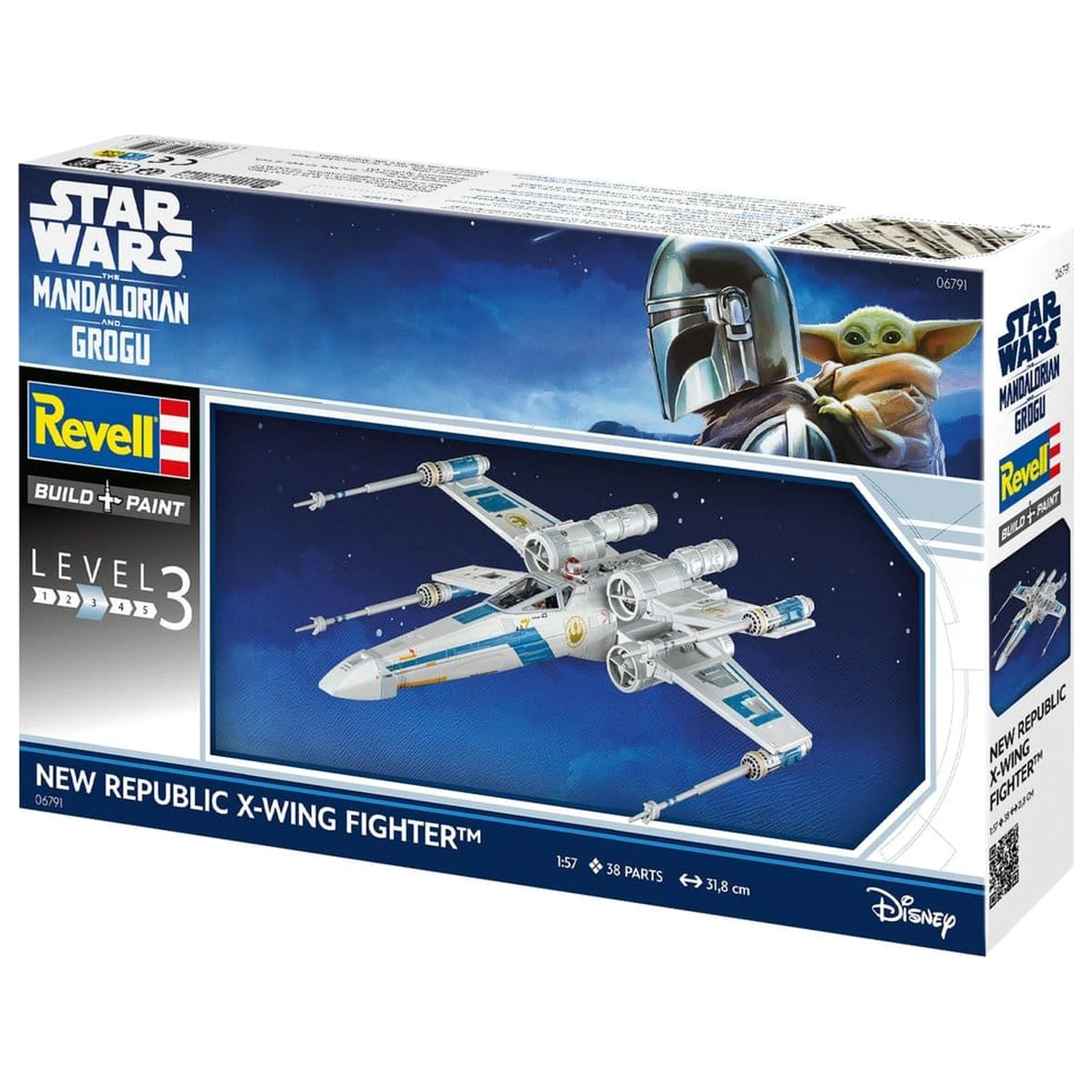 Star Wars The Mandalorian and Grogu Revell Komplet modela 1/57 New Republic X-Wing Fighter 22 cm fotografija izdelka