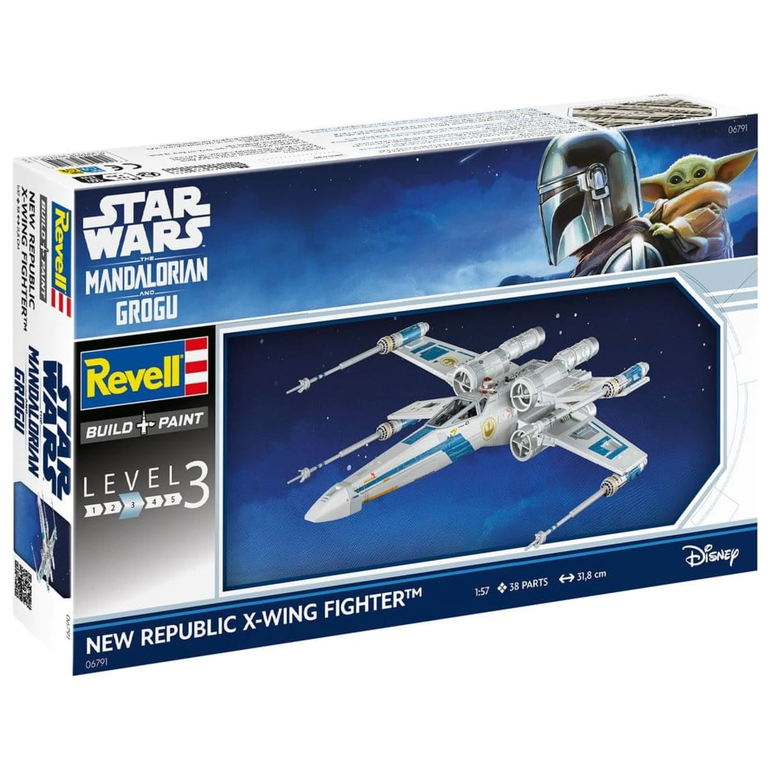 Star Wars The Mandalorian and Grogu Revell Komplet modela 1/57 New Republic X-Wing Fighter 22 cm fotografija izdelka