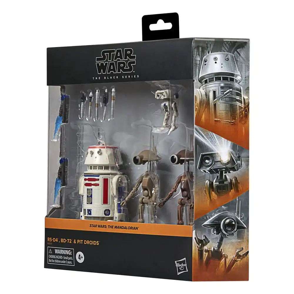 Star Wars: The Mandalorian Black Series akcijska figura, paket štirih R5-D4, BD-72 & Pit Droids fotografija izdelka