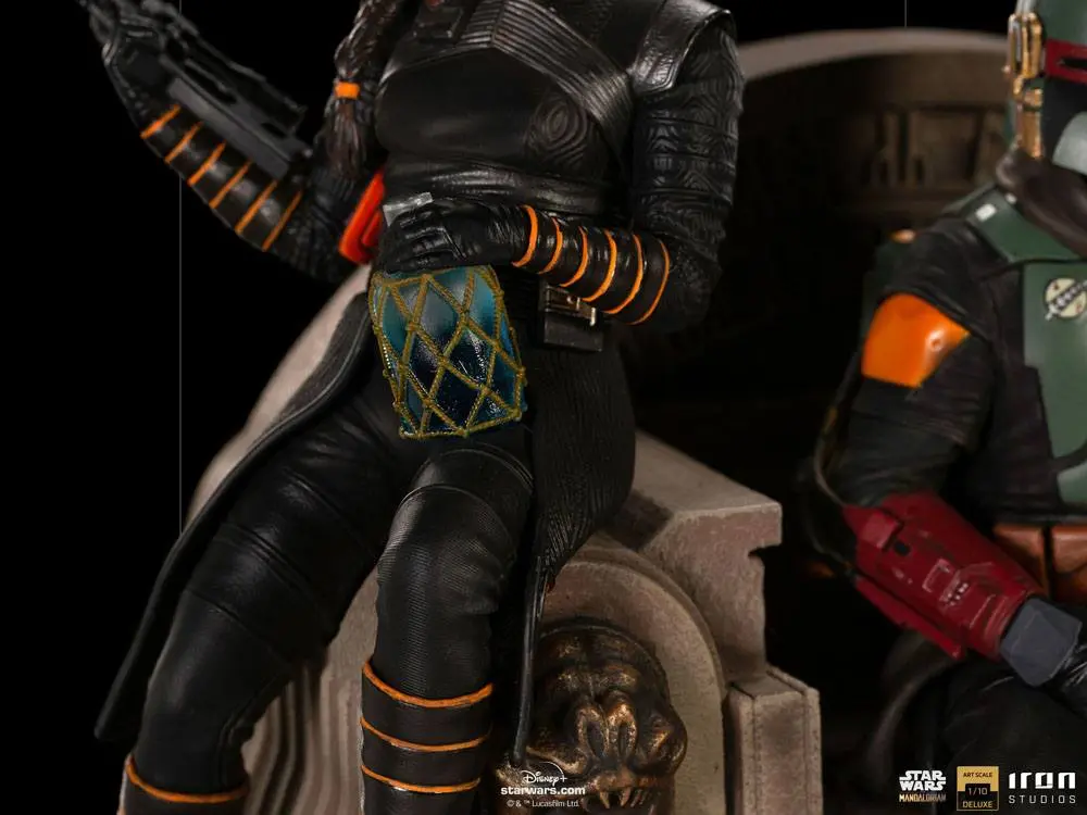 Star Wars The Mandalorian Deluxe Art Scale Kip 1/10 Boba Fett & Fennec on Throne 23 cm fotografija izdelka