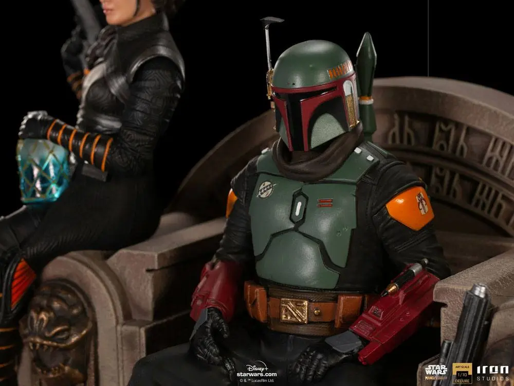 Star Wars The Mandalorian Deluxe Art Scale Kip 1/10 Boba Fett & Fennec on Throne 23 cm fotografija izdelka