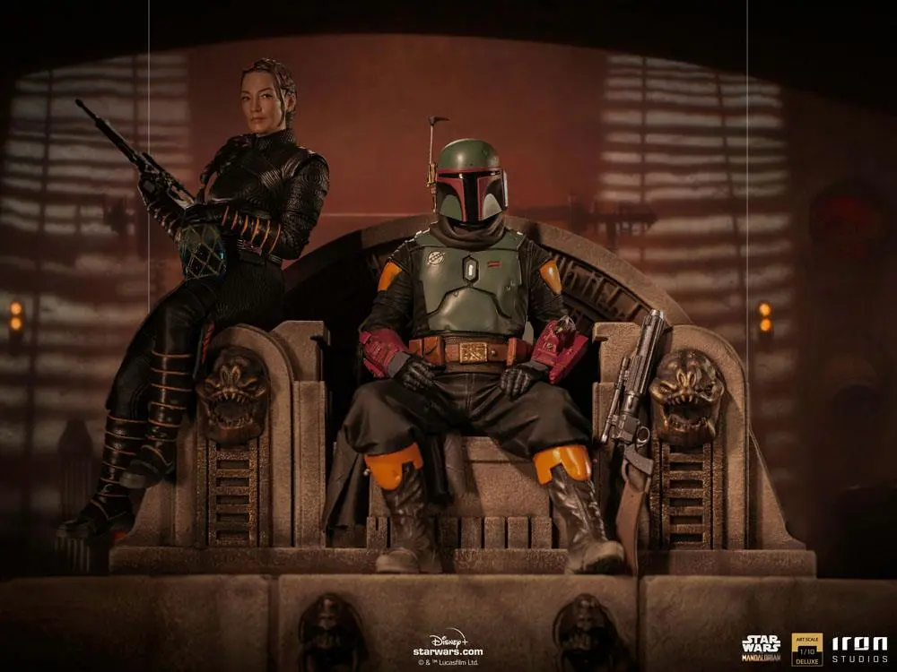 Star Wars The Mandalorian Deluxe Art Scale Kip 1/10 Boba Fett & Fennec on Throne 23 cm fotografija izdelka