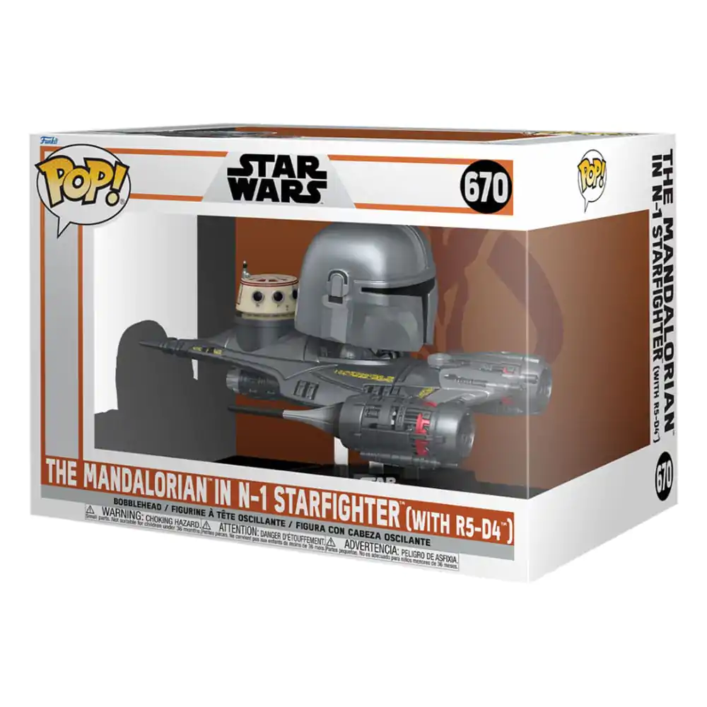 Star Wars: The Mandalorian POP! Rides Vinil Figura Mandalorian v N1 Starfighter 15 cm fotografija izdelka