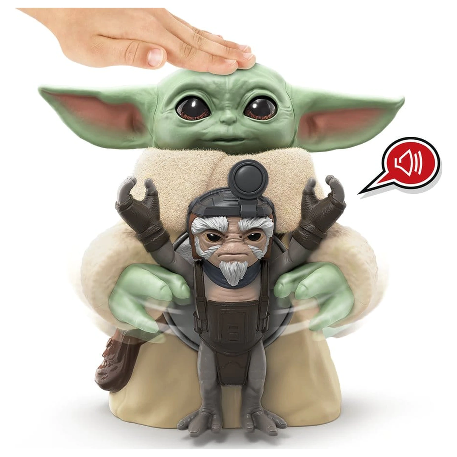 Star Wars: The Mandalorian & Grogu Elektronska akcijska figura Huggin' Grogu & Anzellan 17 cm fotografija izdelka