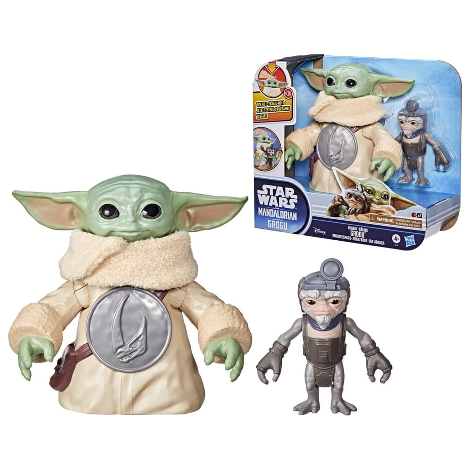 Star Wars: The Mandalorian & Grogu Elektronska akcijska figura Huggin' Grogu & Anzellan 17 cm fotografija izdelka