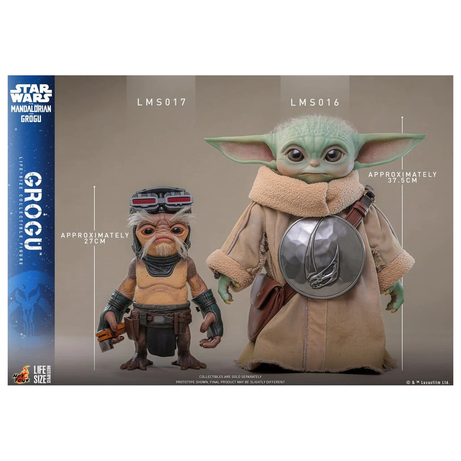 Star Wars: The Mandalorian & Grogu Figura v naravni velikosti Grogu 38 cm fotografija izdelka
