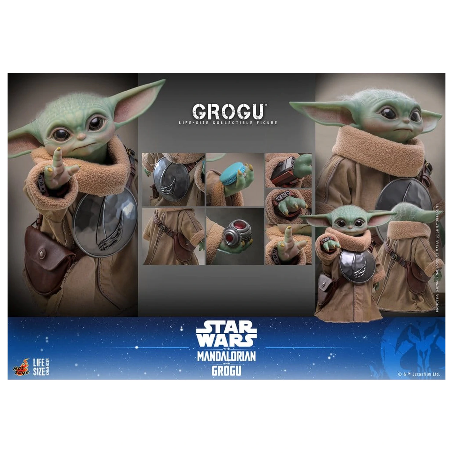 Star Wars: The Mandalorian & Grogu Figura v naravni velikosti Grogu 38 cm fotografija izdelka