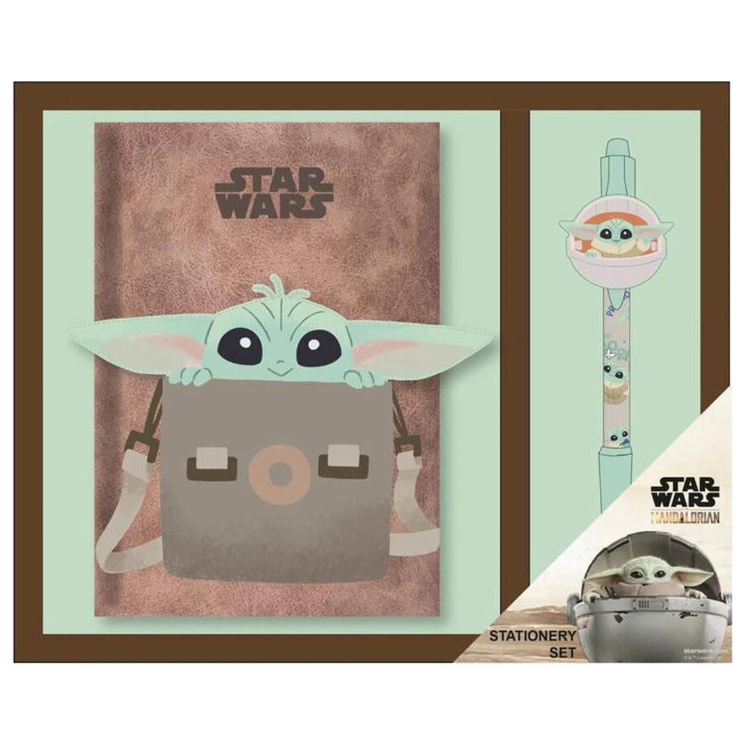 Star Wars The Mandalorian Grogu komplet pisarniškega materiala fotografija izdelka
