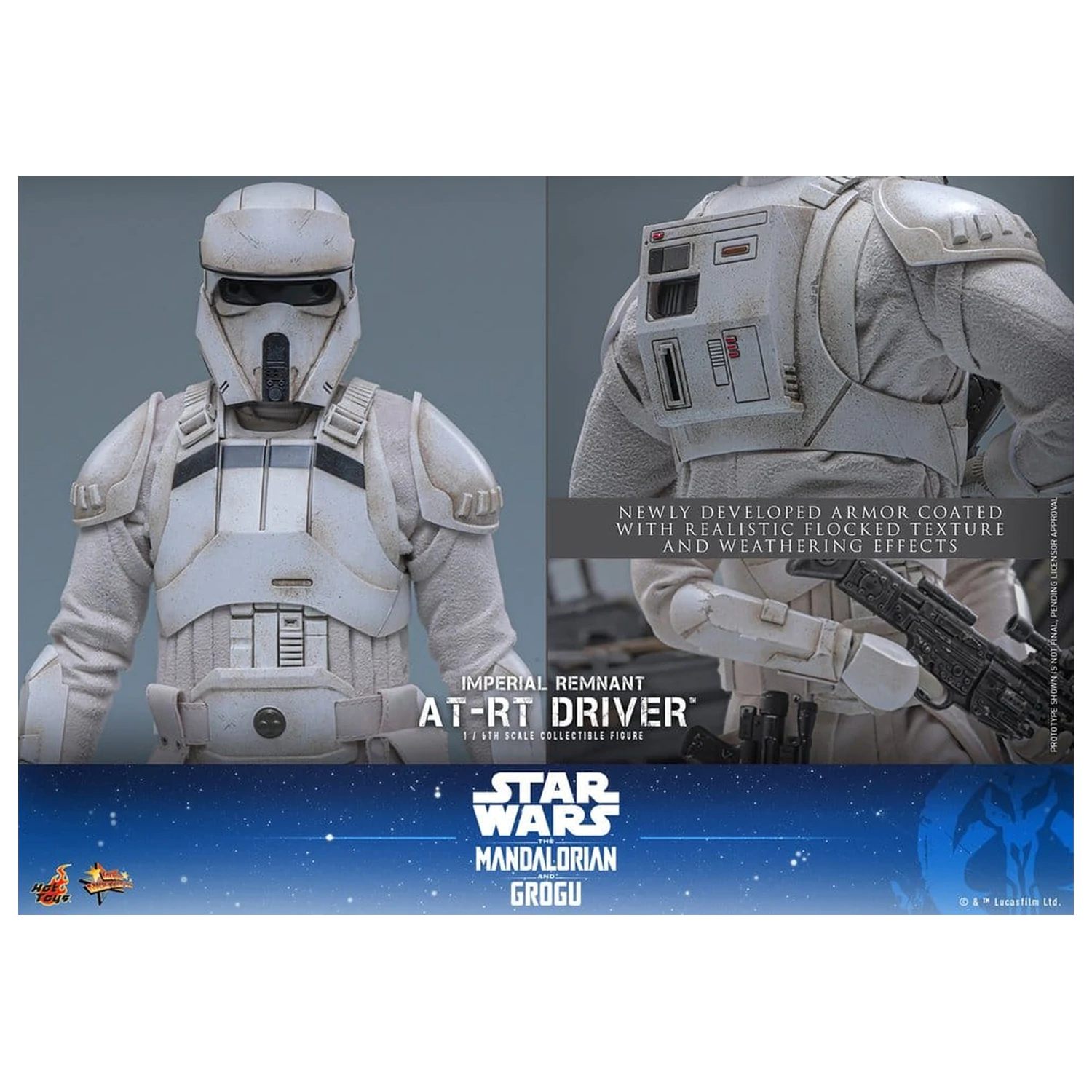 Star Wars: The Mandalorian & Grogu Movie Masterpiece akcijska figura 1/6 Imperial Remnant AT-RT Driver 30 cm fotografija izdelka