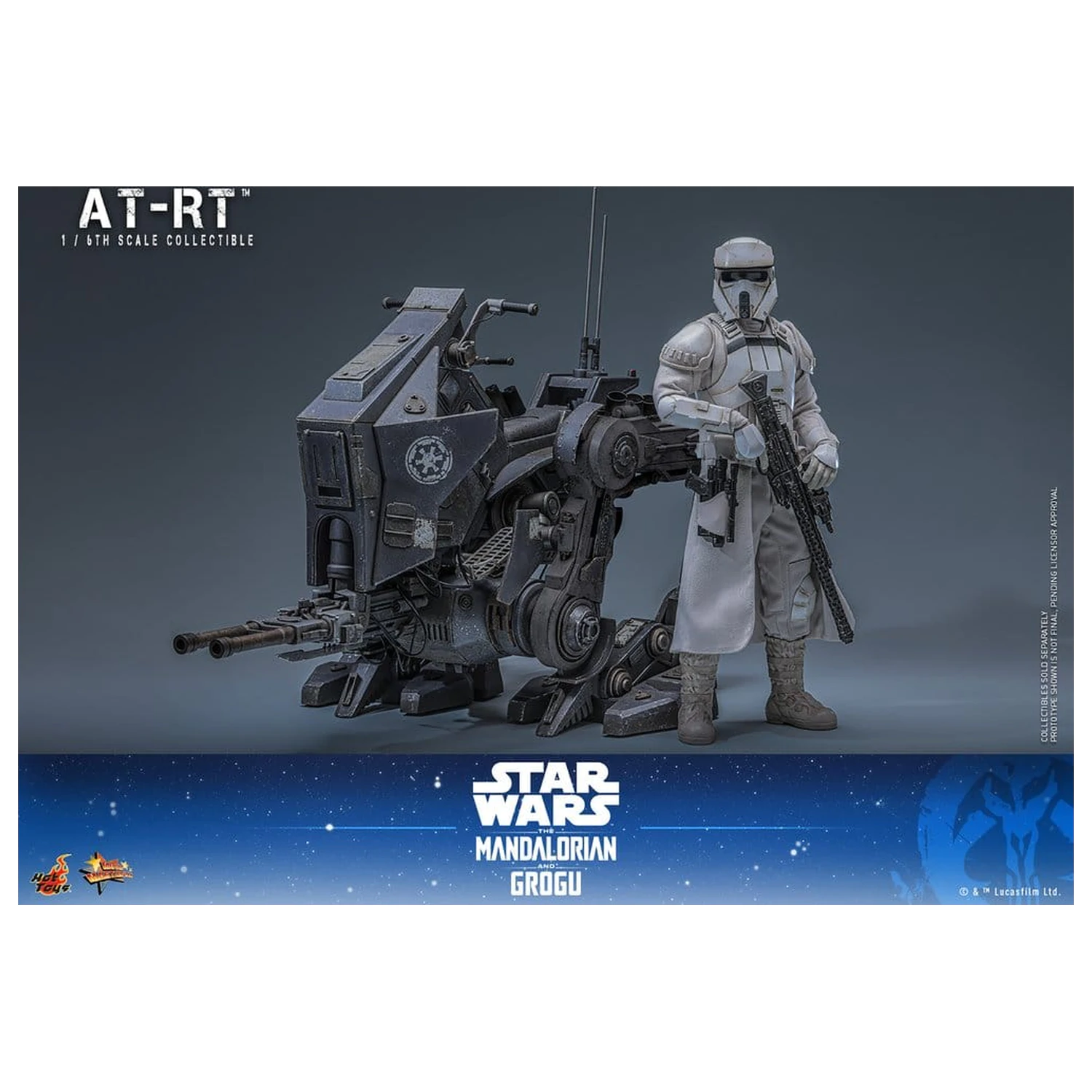 Star Wars: The Mandalorian & Grogu Movie Masterpiece Komplet akcijskih figur 1/6 Imperial Remnant AT-RT Driver & AT-RT 60 cm fotografija izdelka