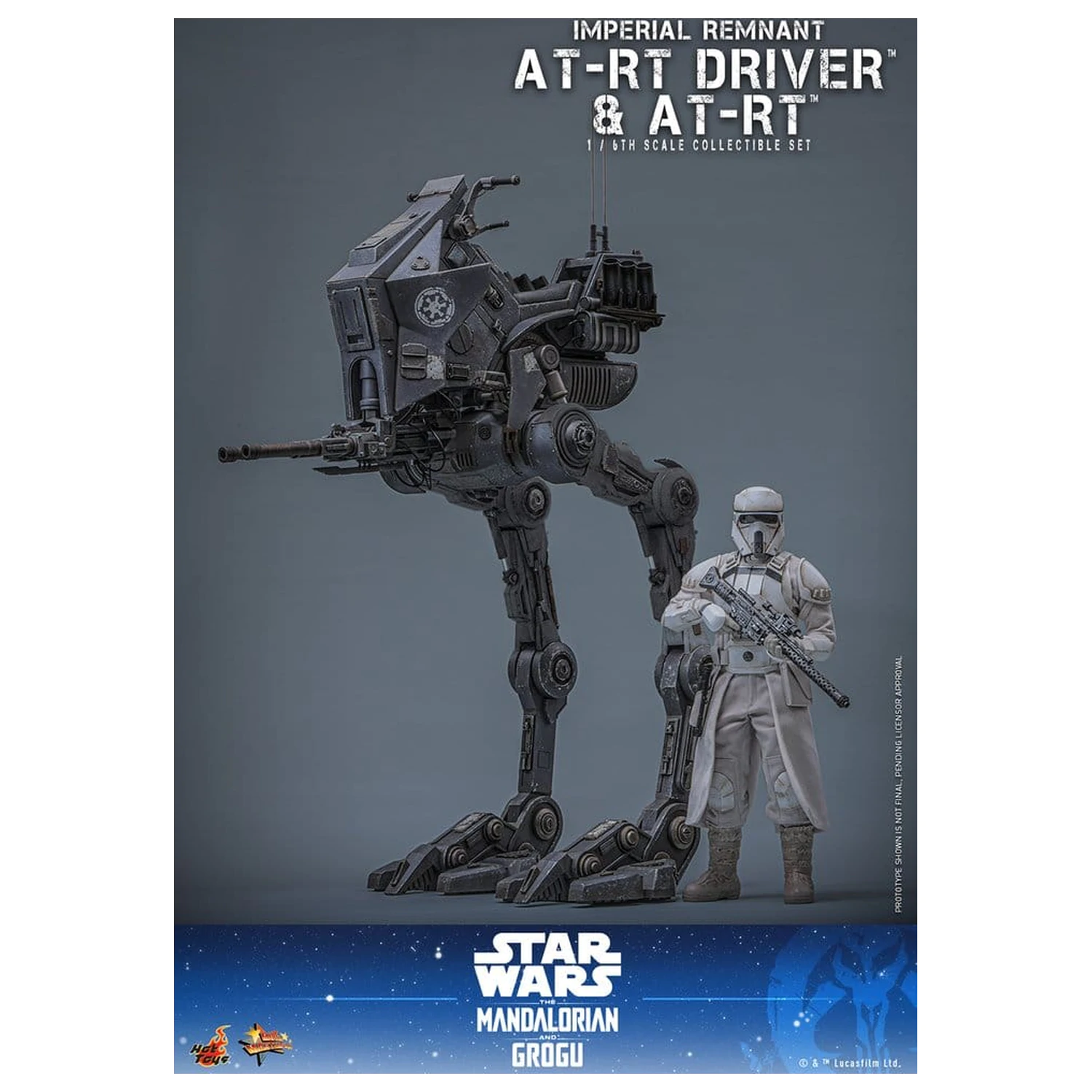Star Wars: The Mandalorian & Grogu Movie Masterpiece Komplet akcijskih figur 1/6 Imperial Remnant AT-RT Driver & AT-RT 60 cm fotografija izdelka