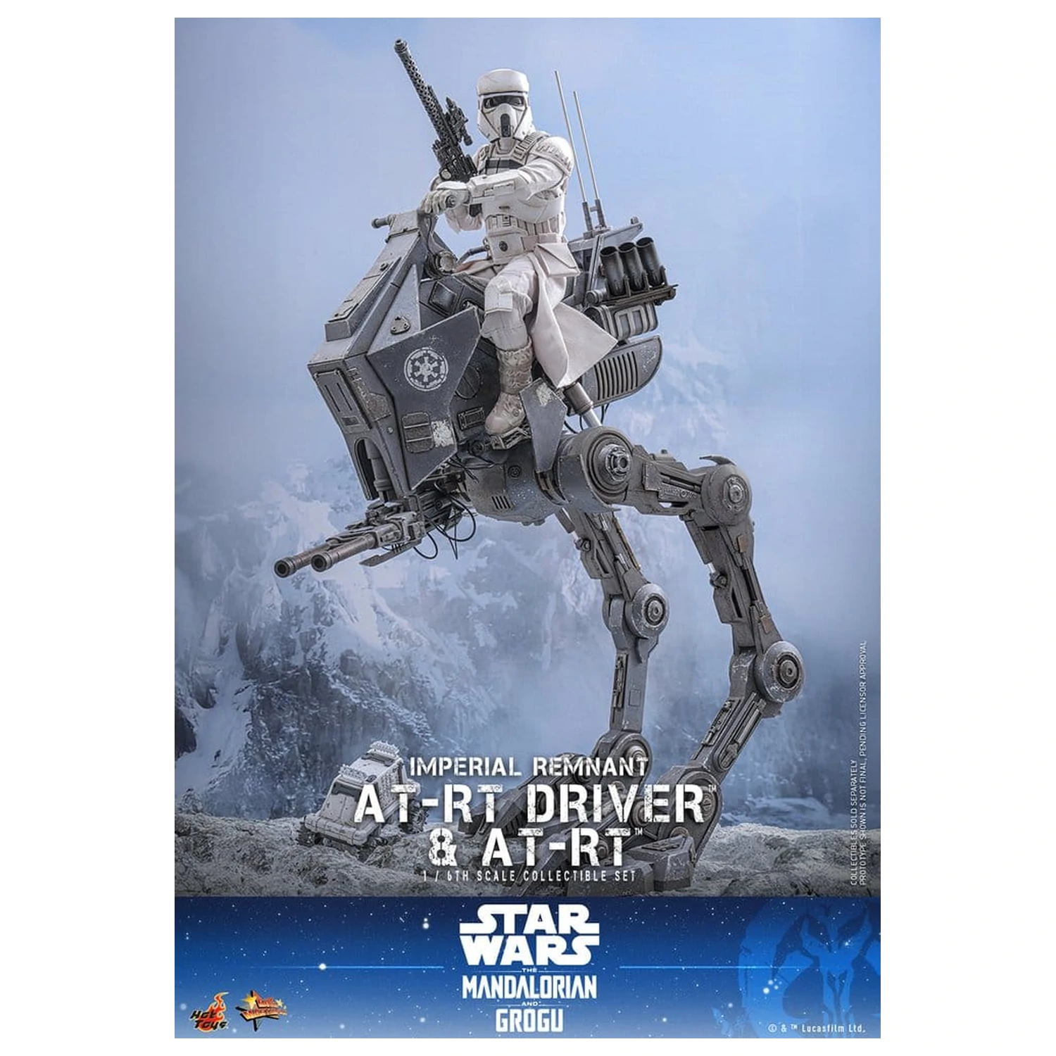 Star Wars: The Mandalorian & Grogu Movie Masterpiece Komplet akcijskih figur 1/6 Imperial Remnant AT-RT Driver & AT-RT 60 cm fotografija izdelka