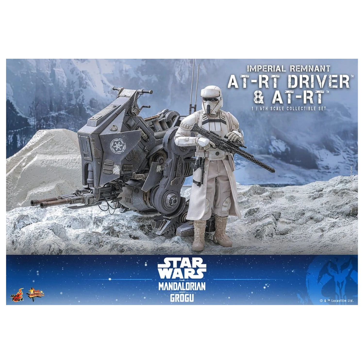 Star Wars: The Mandalorian & Grogu Movie Masterpiece Komplet akcijskih figur 1/6 Imperial Remnant AT-RT Driver & AT-RT 60 cm fotografija izdelka