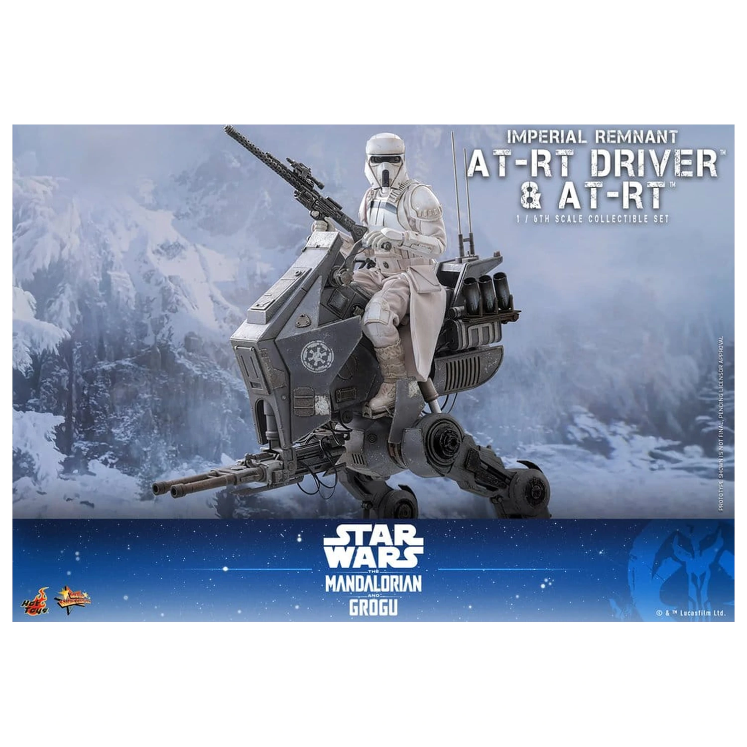 Star Wars: The Mandalorian & Grogu Movie Masterpiece Komplet akcijskih figur 1/6 Imperial Remnant AT-RT Driver & AT-RT 60 cm fotografija izdelka