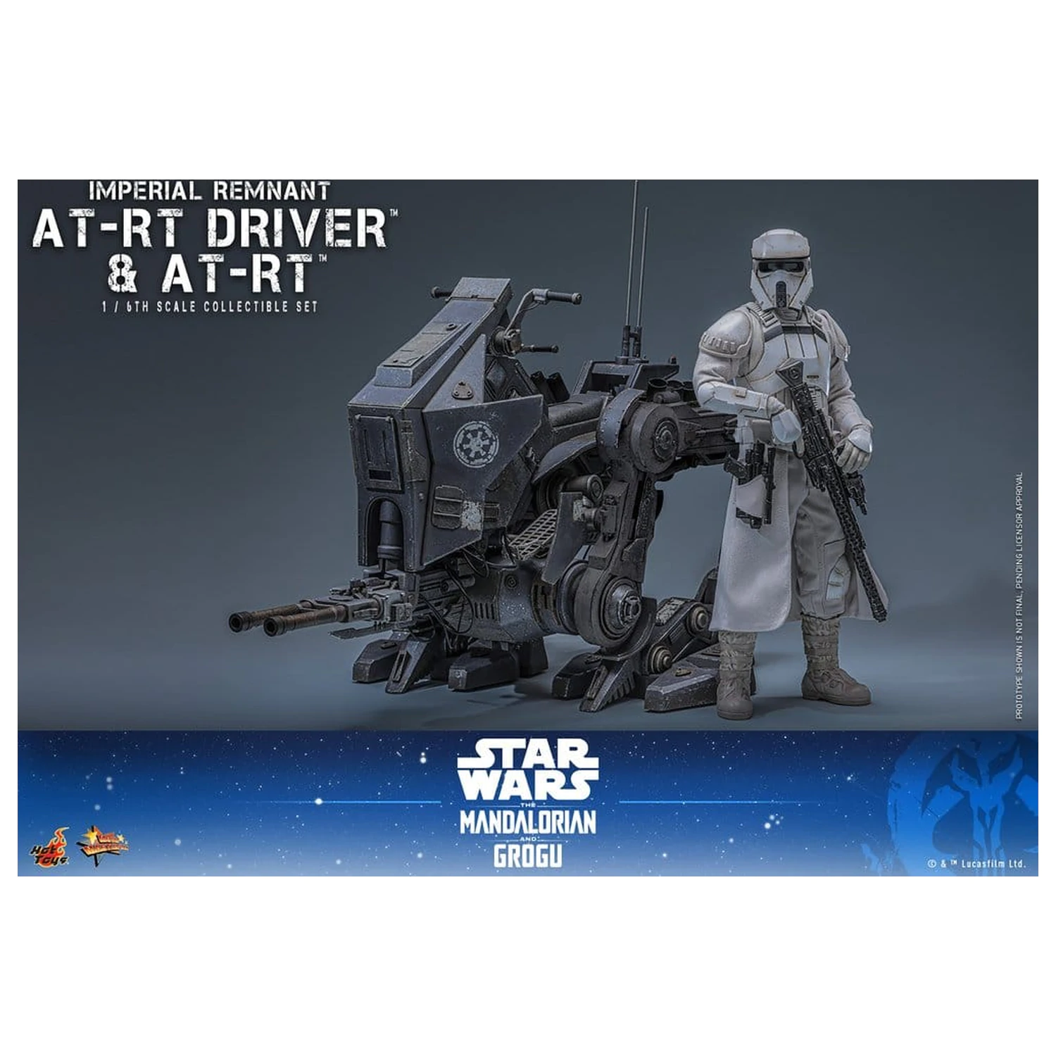 Star Wars: The Mandalorian & Grogu Movie Masterpiece Komplet akcijskih figur 1/6 Imperial Remnant AT-RT Driver & AT-RT 60 cm fotografija izdelka