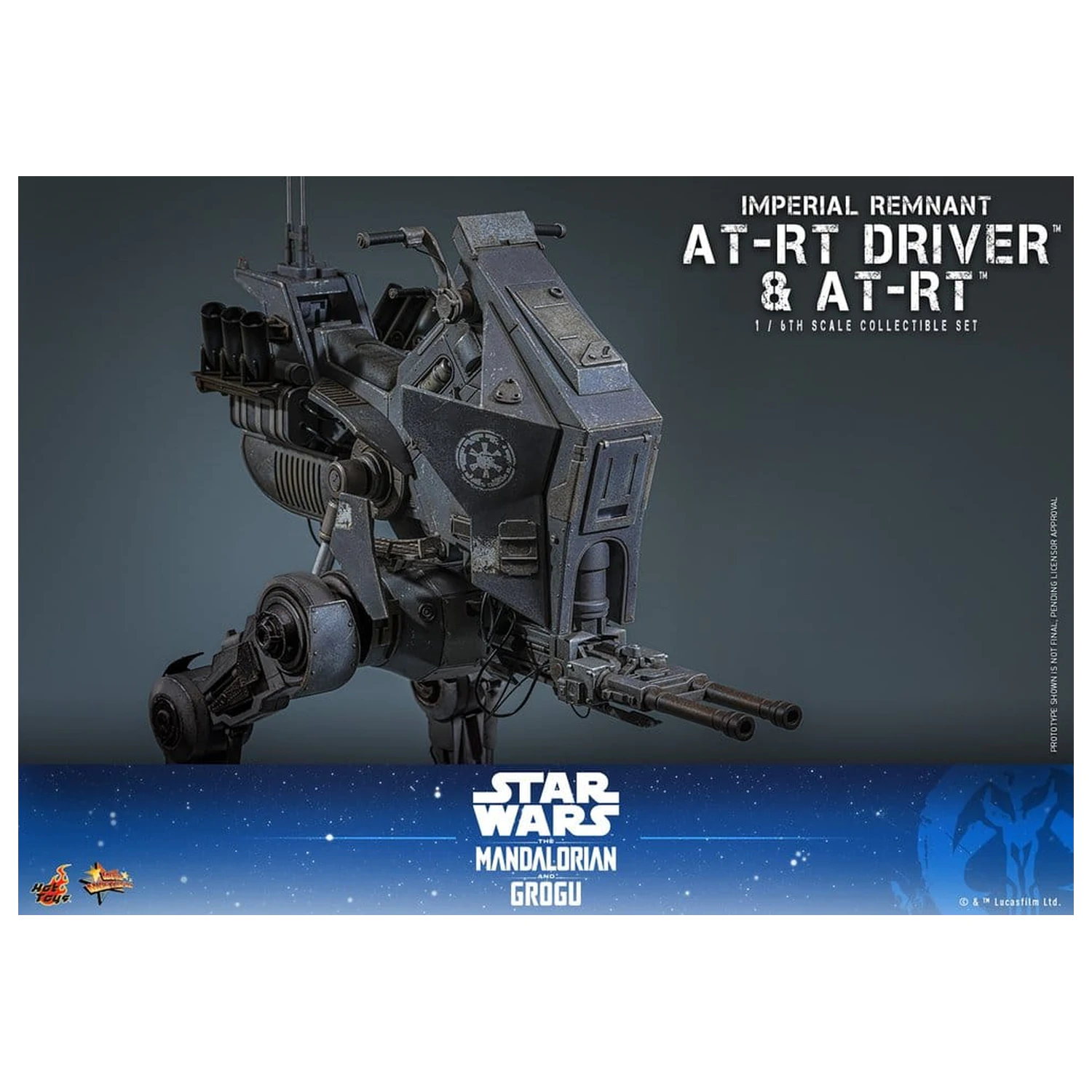 Star Wars: The Mandalorian & Grogu Movie Masterpiece Komplet akcijskih figur 1/6 Imperial Remnant AT-RT Driver & AT-RT 60 cm fotografija izdelka