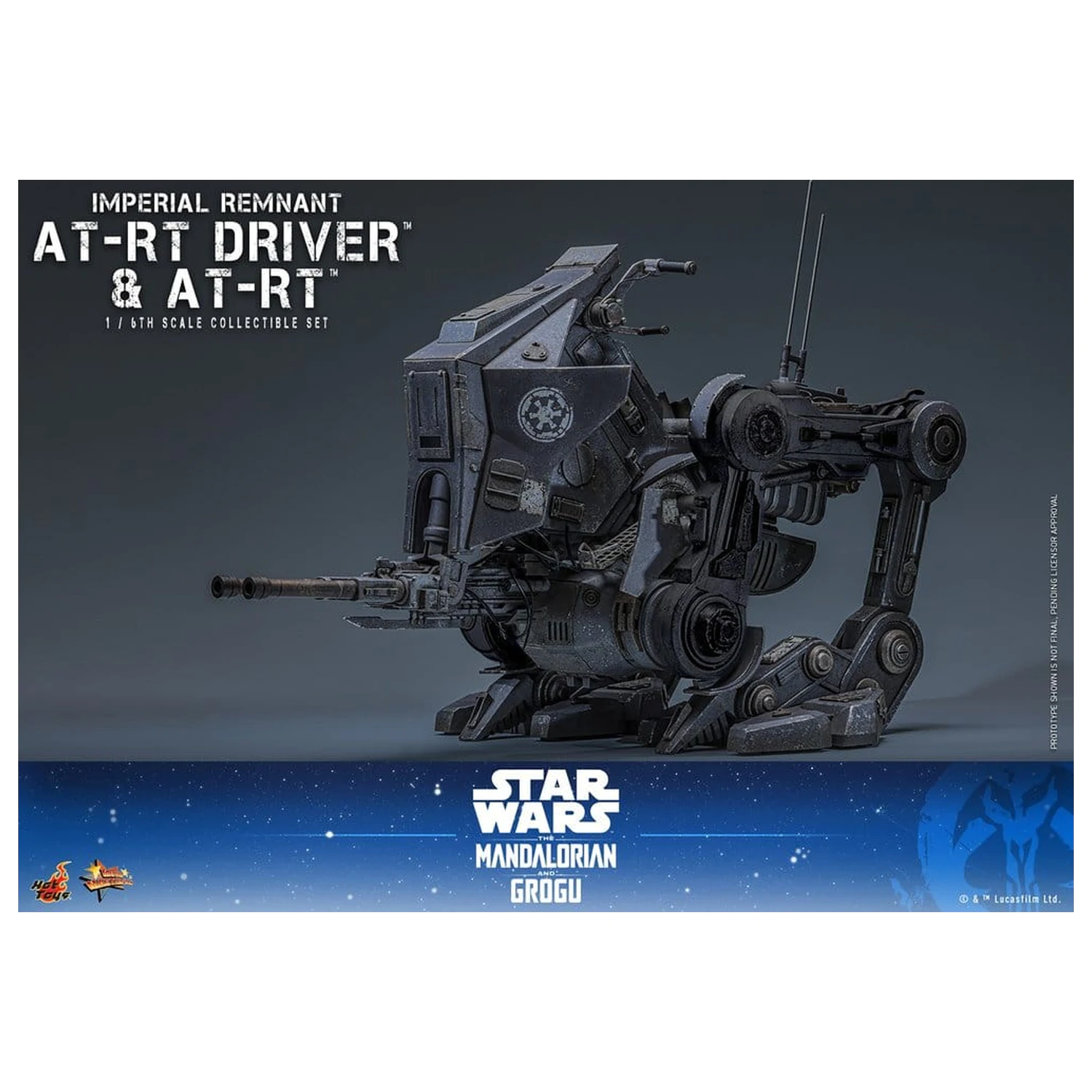 Star Wars: The Mandalorian & Grogu Movie Masterpiece Komplet akcijskih figur 1/6 Imperial Remnant AT-RT Driver & AT-RT 60 cm fotografija izdelka