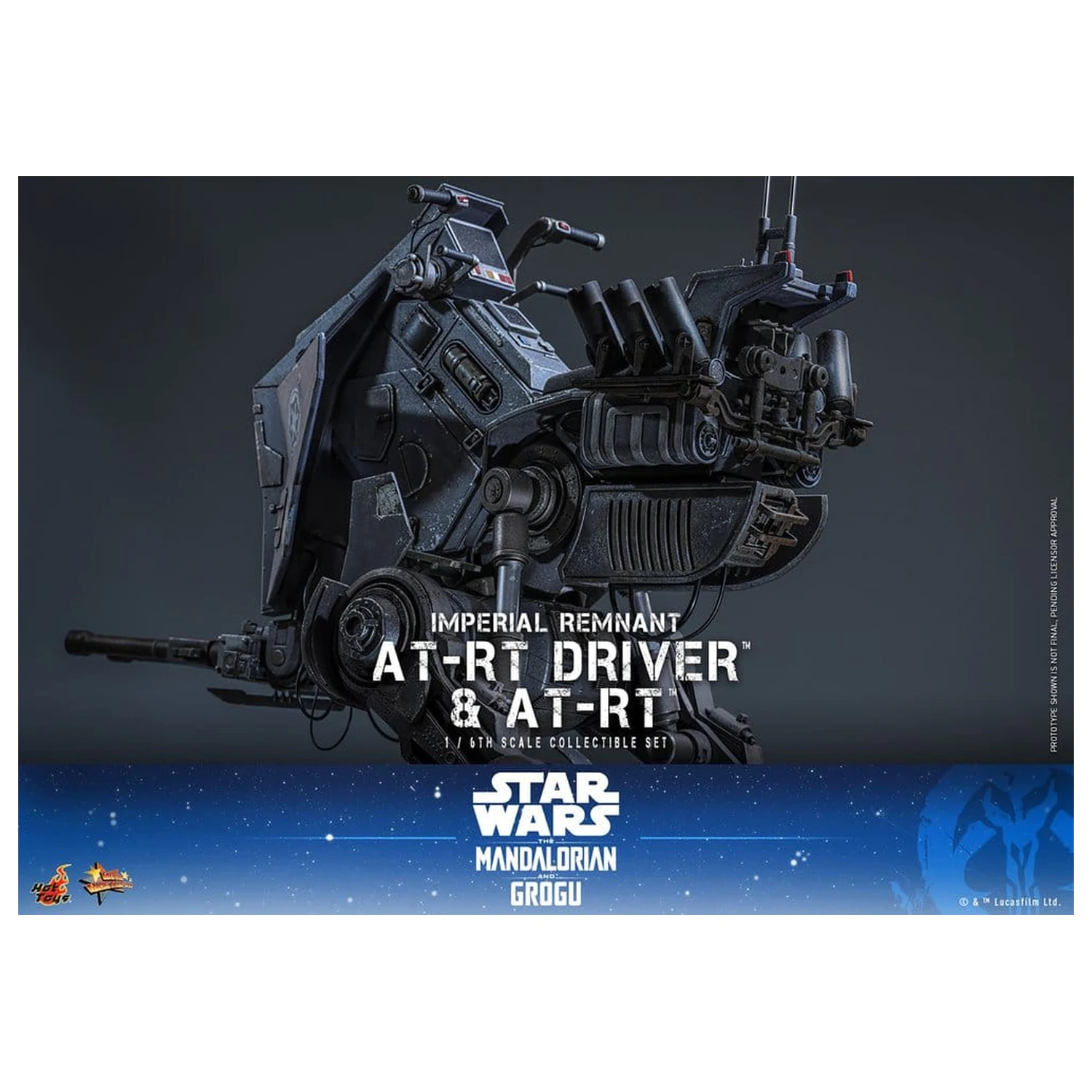 Star Wars: The Mandalorian & Grogu Movie Masterpiece Komplet akcijskih figur 1/6 Imperial Remnant AT-RT Driver & AT-RT 60 cm fotografija izdelka