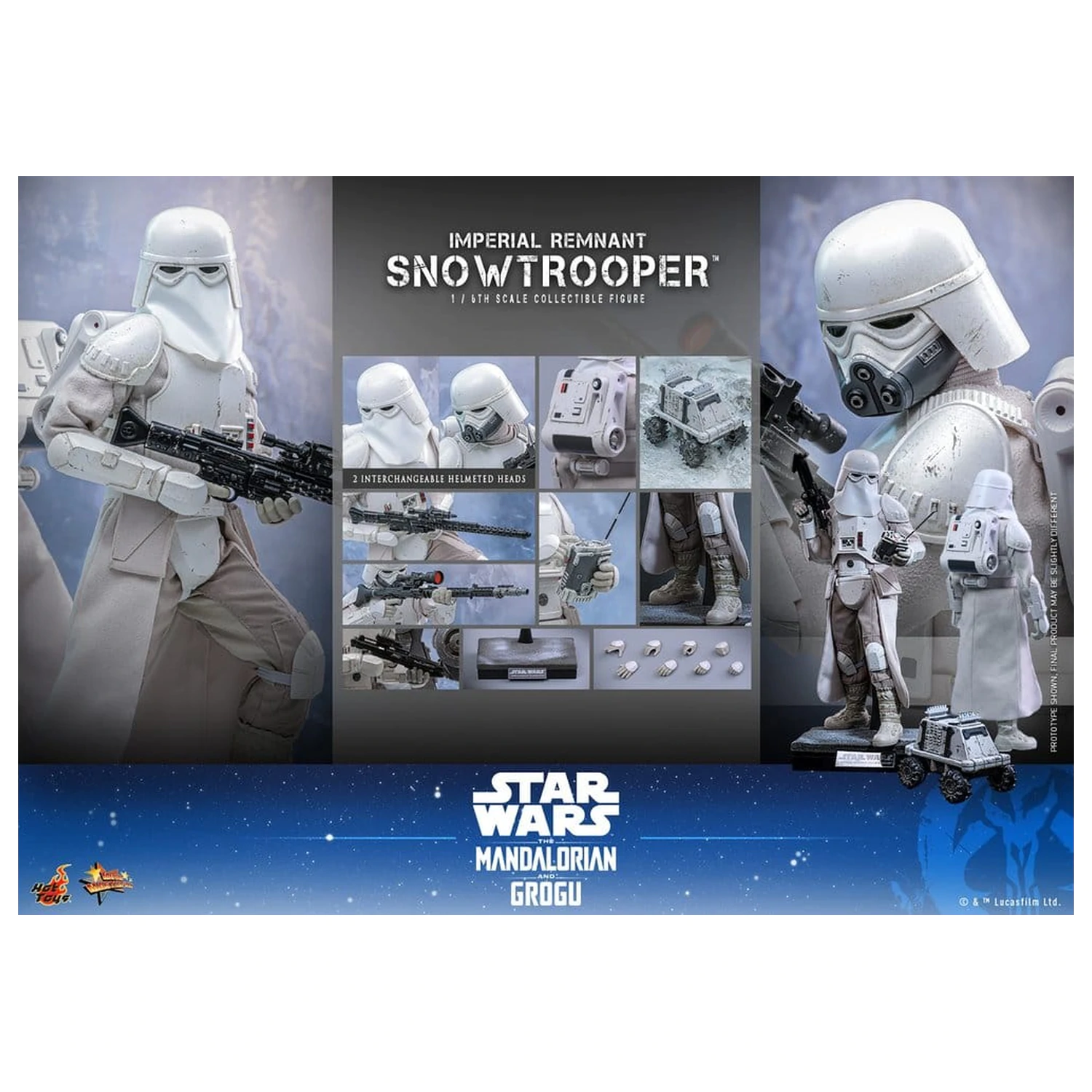 Star Wars: The Mandalorian & Grogu Movie Masterpiece akcijska figura 1/6 Imperial Remnant Snowtrooper 30 cm fotografija izdelka