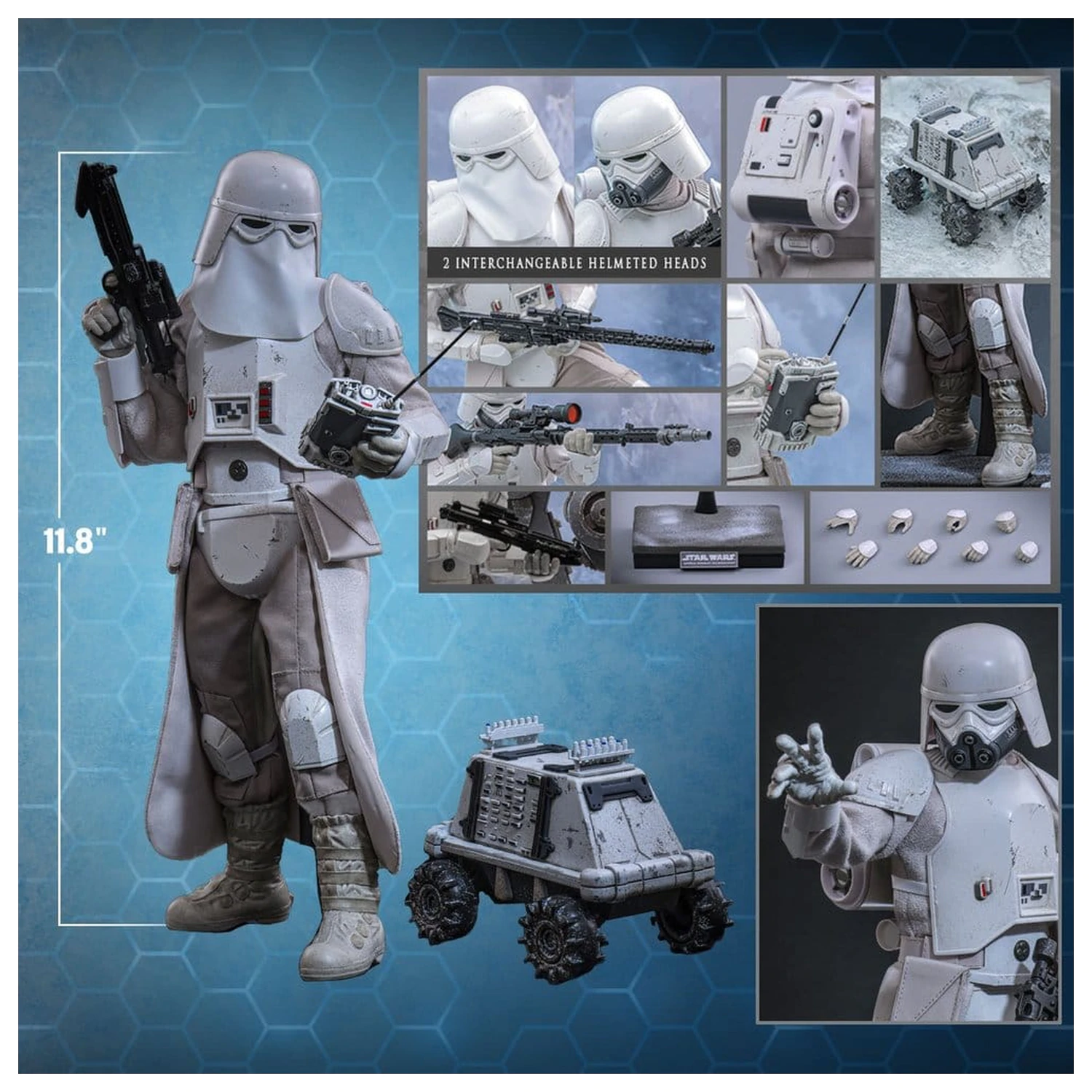 Star Wars: The Mandalorian & Grogu Movie Masterpiece akcijska figura 1/6 Imperial Remnant Snowtrooper 30 cm fotografija izdelka