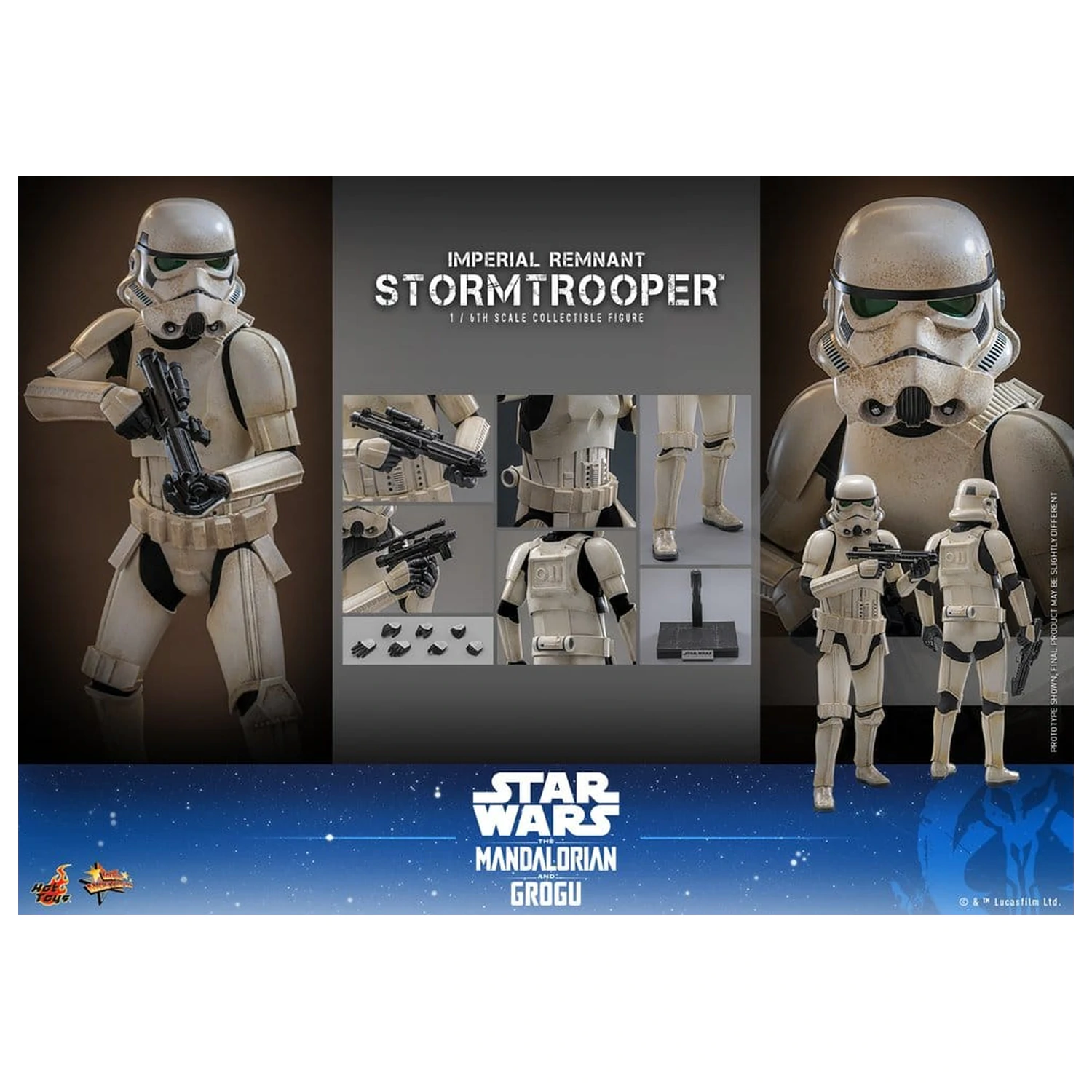 Star Wars: The Mandalorian & Grogu Movie Masterpiece akcijska figura 1/6 Imperial Remnant Stormtrooper 30 cm fotografija izdelka