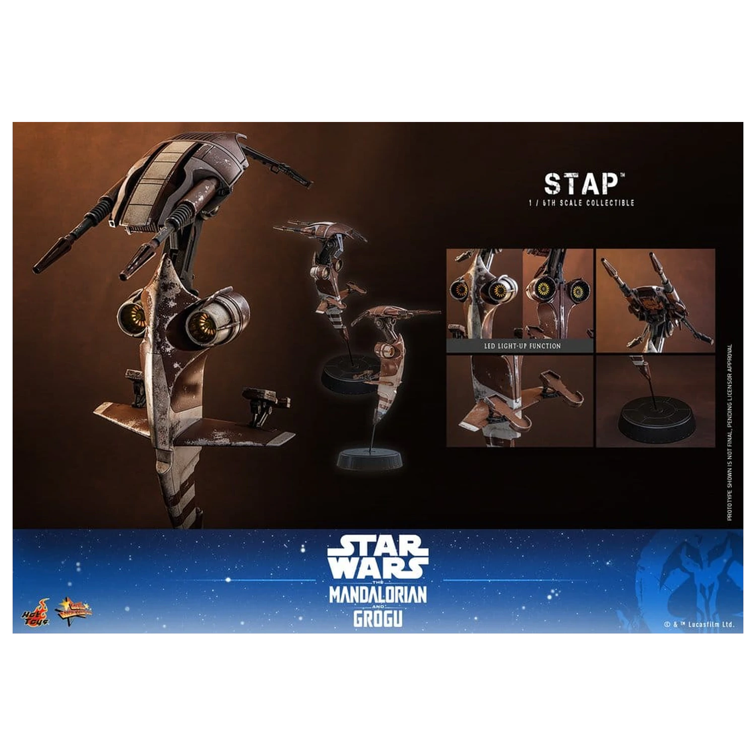 Star Wars: The Mandalorian & Grogu Movie Masterpiece Pripomoček 1/6 STAP 32 cm fotografija izdelka