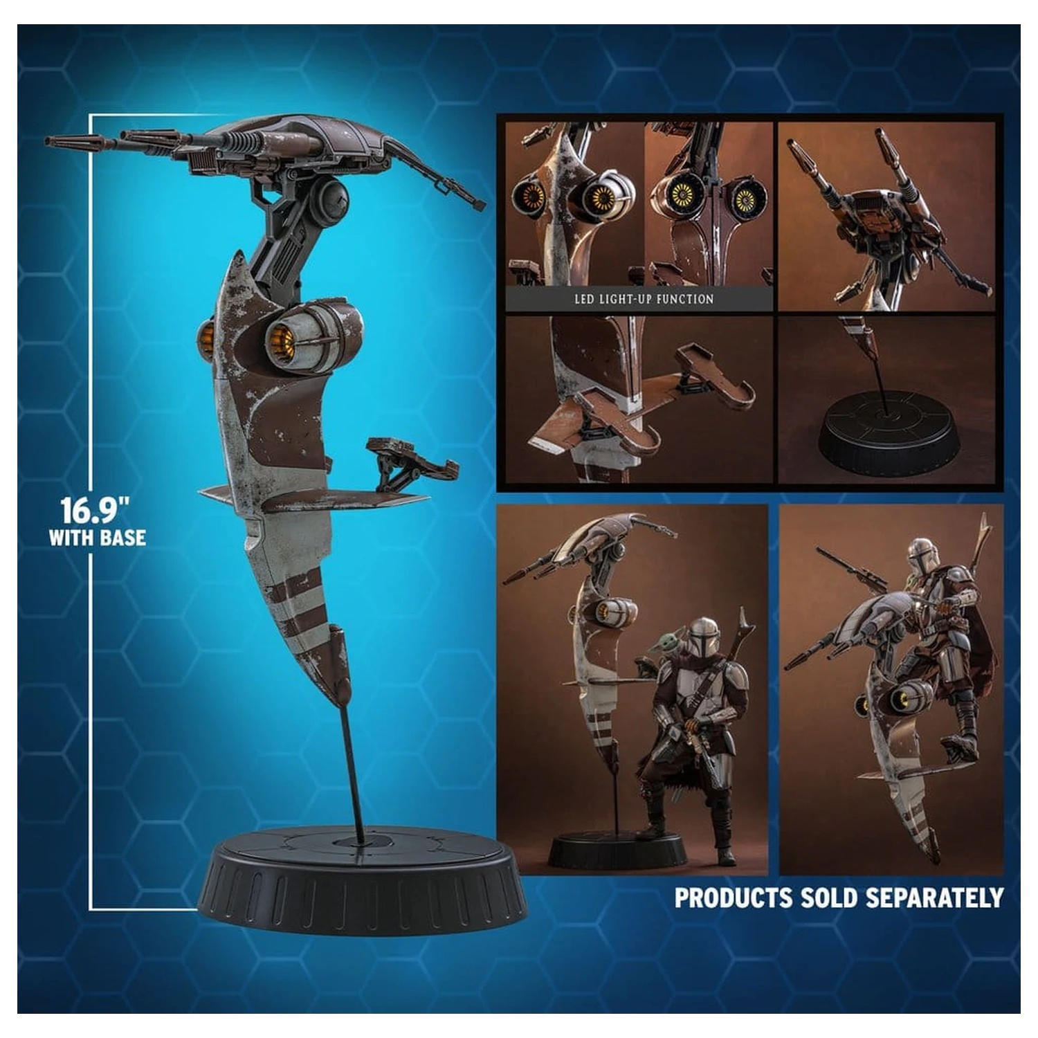 Star Wars: The Mandalorian & Grogu Movie Masterpiece Pripomoček 1/6 STAP 32 cm fotografija izdelka
