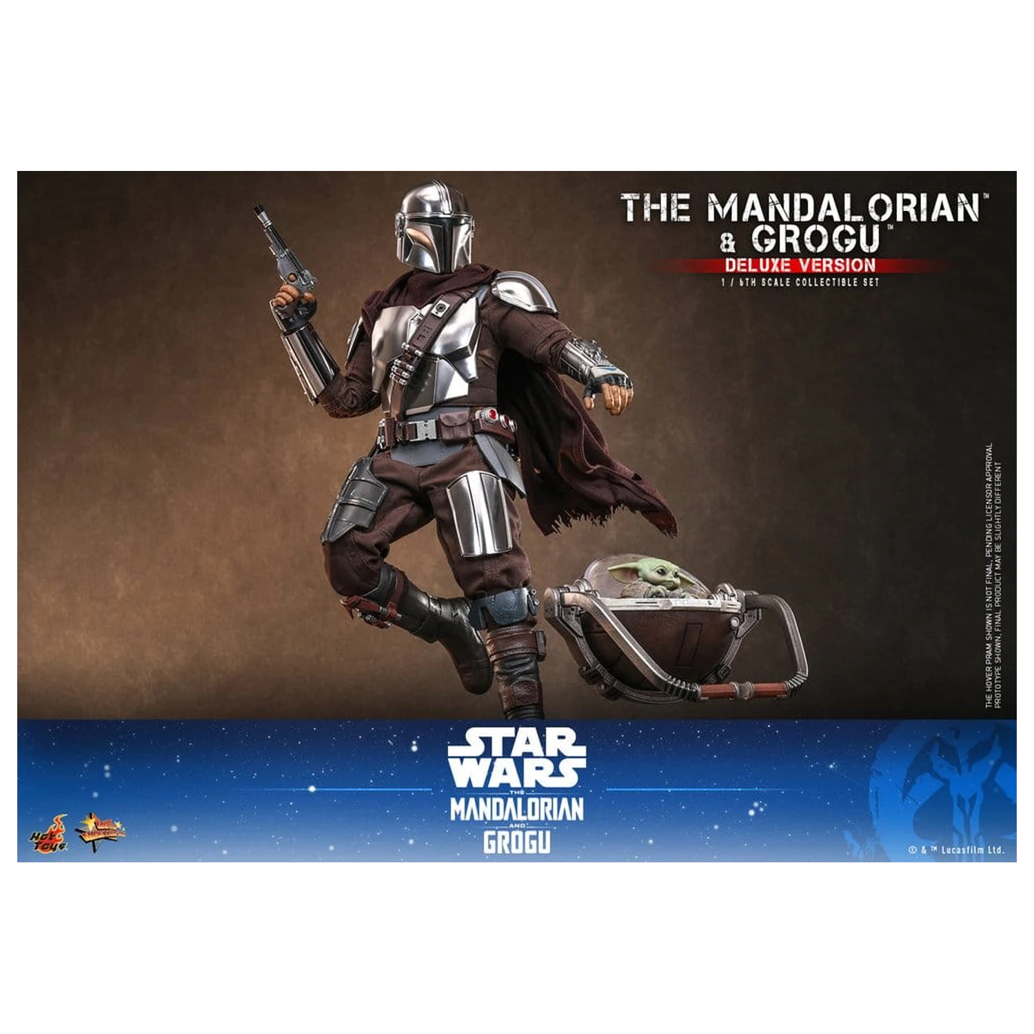 Star Wars: The Mandalorian & Grogu Movie Masterpiece akcijska figura 1/6 The Mandalorian and Grogu (Deluxe Version) 31 cm fotografija izdelka