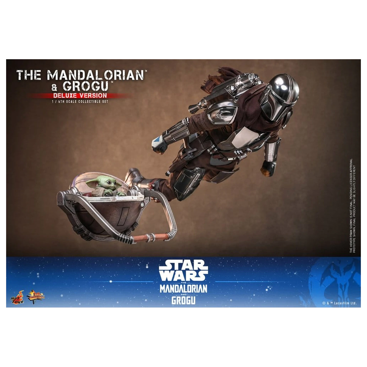 Star Wars: The Mandalorian & Grogu Movie Masterpiece akcijska figura 1/6 The Mandalorian and Grogu (Deluxe Version) 31 cm fotografija izdelka