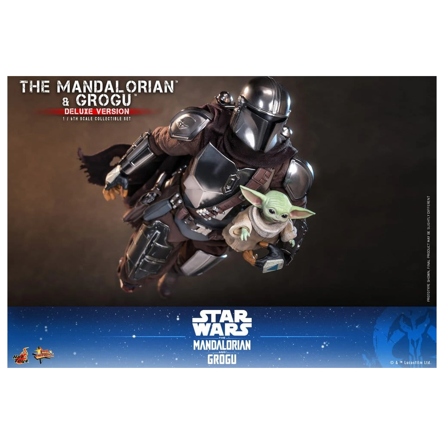 Star Wars: The Mandalorian & Grogu Movie Masterpiece akcijska figura 1/6 The Mandalorian and Grogu (Deluxe Version) 31 cm fotografija izdelka