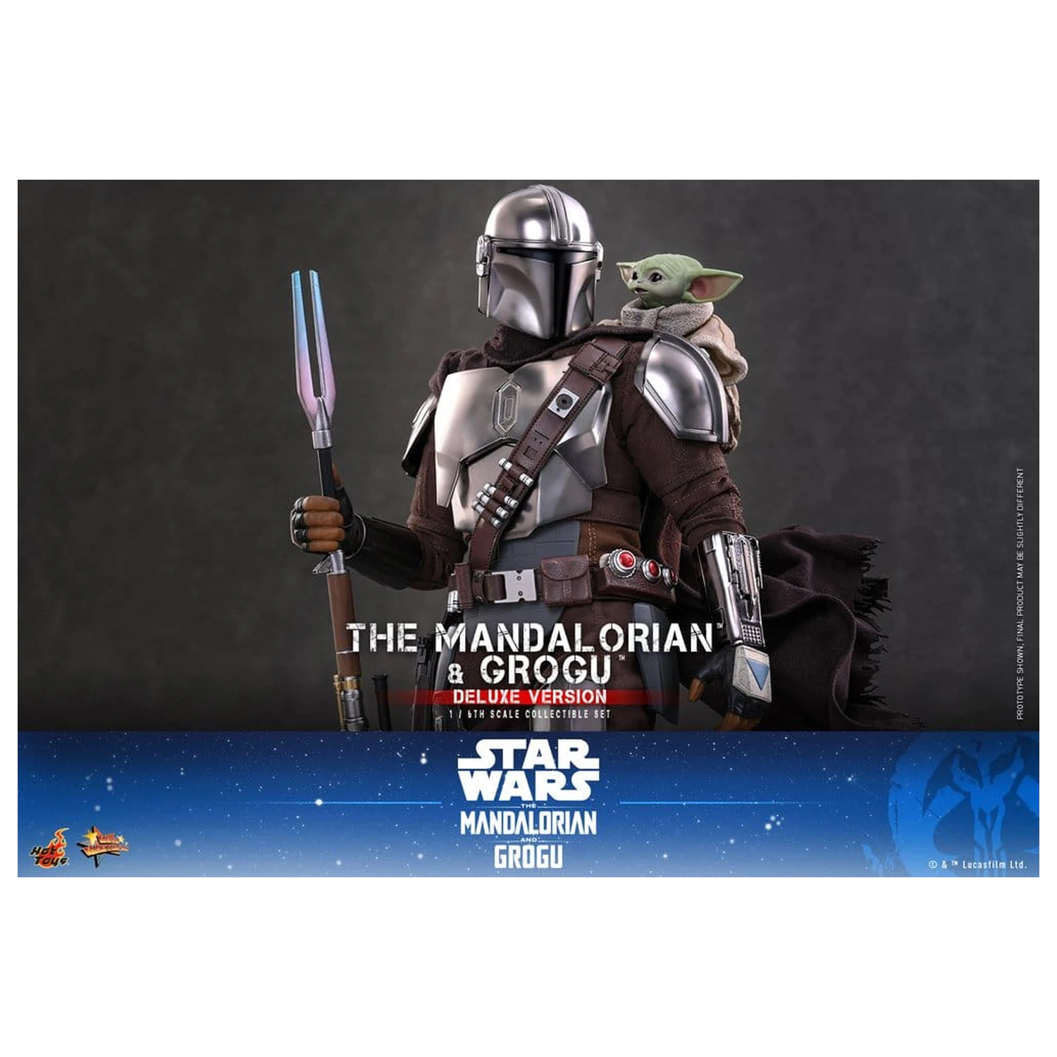 Star Wars: The Mandalorian & Grogu Movie Masterpiece akcijska figura 1/6 The Mandalorian and Grogu (Deluxe Version) 31 cm fotografija izdelka